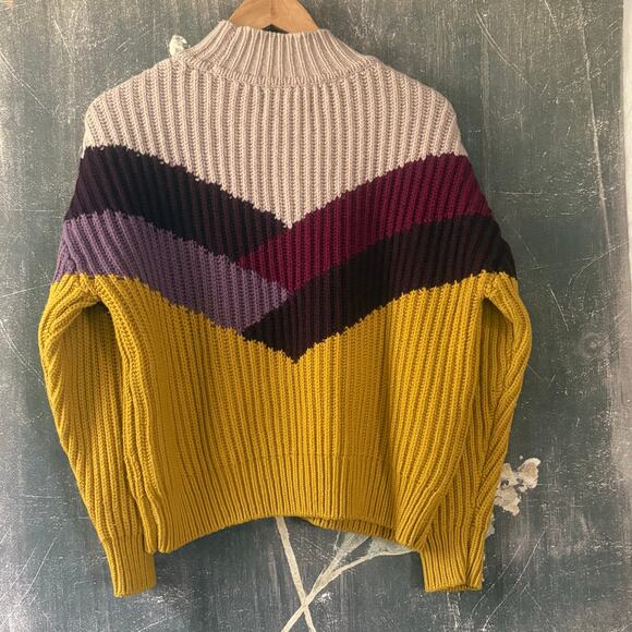 ba&sh Orlando Sweater Wool Blend Mockneck Chunky Knit Size Medium - Picture 9 of 11